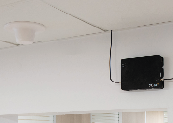 indoor mobile coverage equipment installed on ceiling to enhance network performance